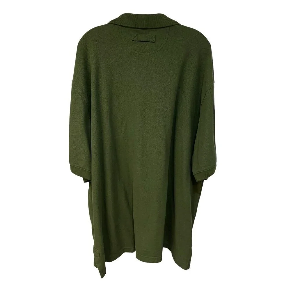 Duluth Trading Co Cotton Shirt Men's 2XL Polo Longtail Outdoor Olive Green